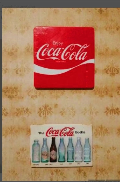 2 Vintage Coca Cola Magnets